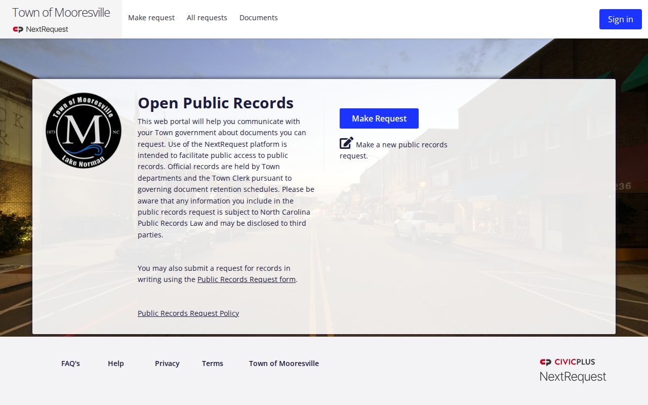 Mooresville criminal records request portal in Iredell County