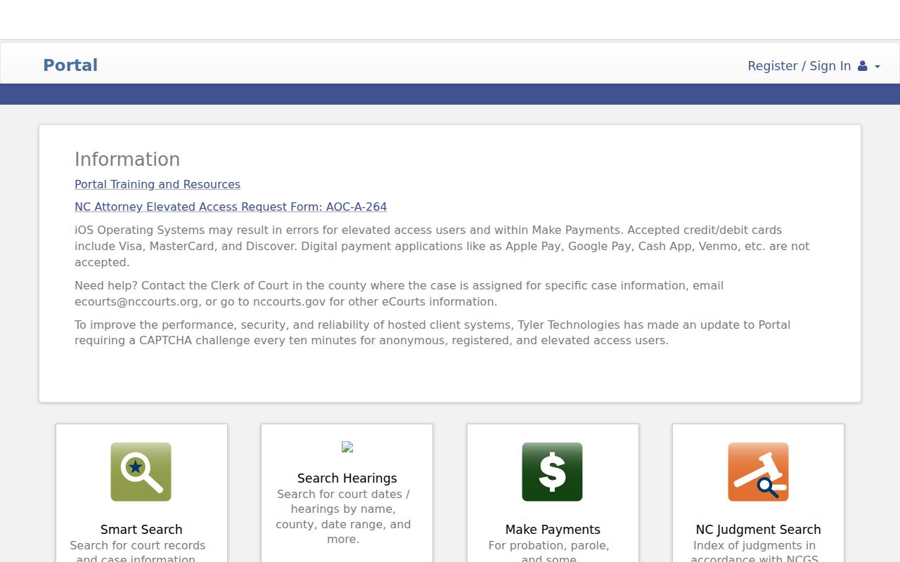 Iredell County criminal court record search in North Carolina eCourts Portal